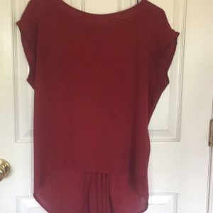 See-through red shirt